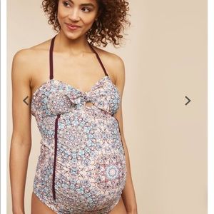Maternity swimsuit- tankini top and bottoms